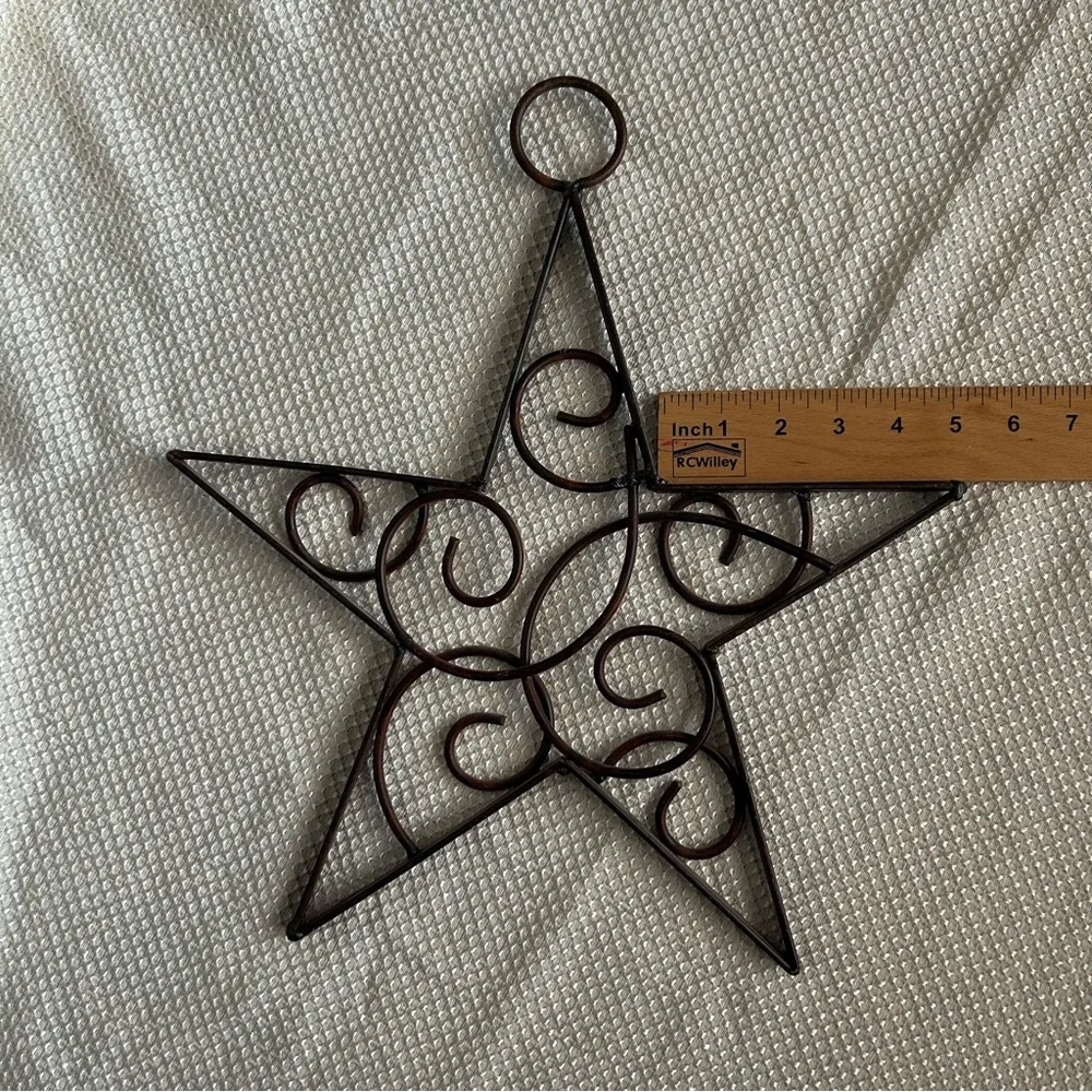 Rustic STAR Welded Metallic Wall Decor Country Western Ranch Patriotic